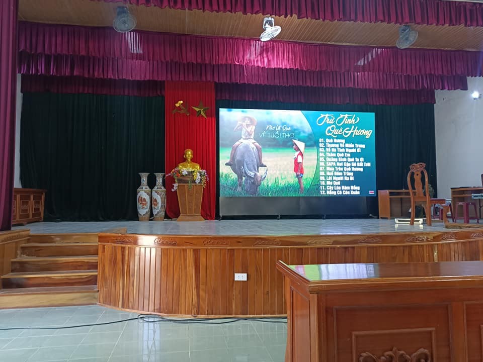 Lắp đặt màn hình led và hệ thống âm thanh phòng họp cho UBND huyện Tây Giang- Tỉnh Quảng Nam